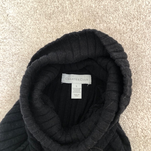 All 4 Charter Club Turtleneck Sweaters. All size Large. 1 Black that is P/L. - Picture 11 of 16
